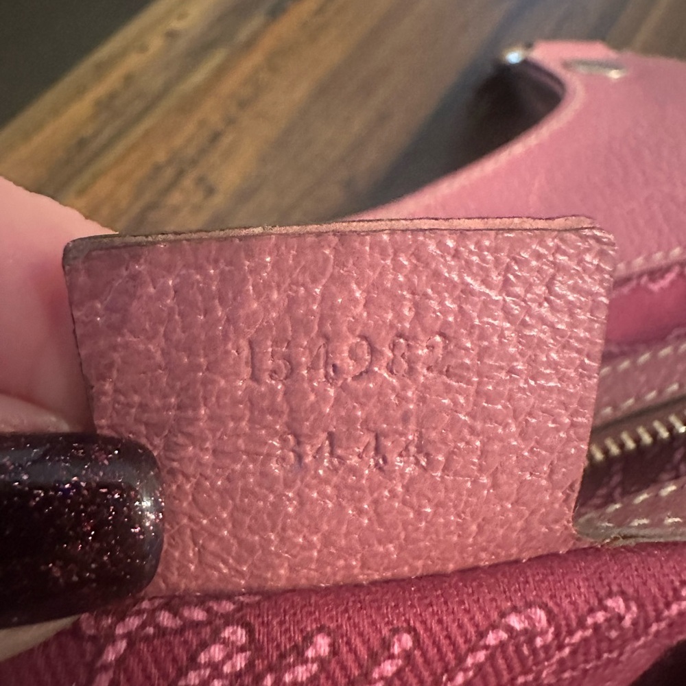 Gucci Vintage Charmy Beige and Pink Shoulder Bag - Picture 4 of 6